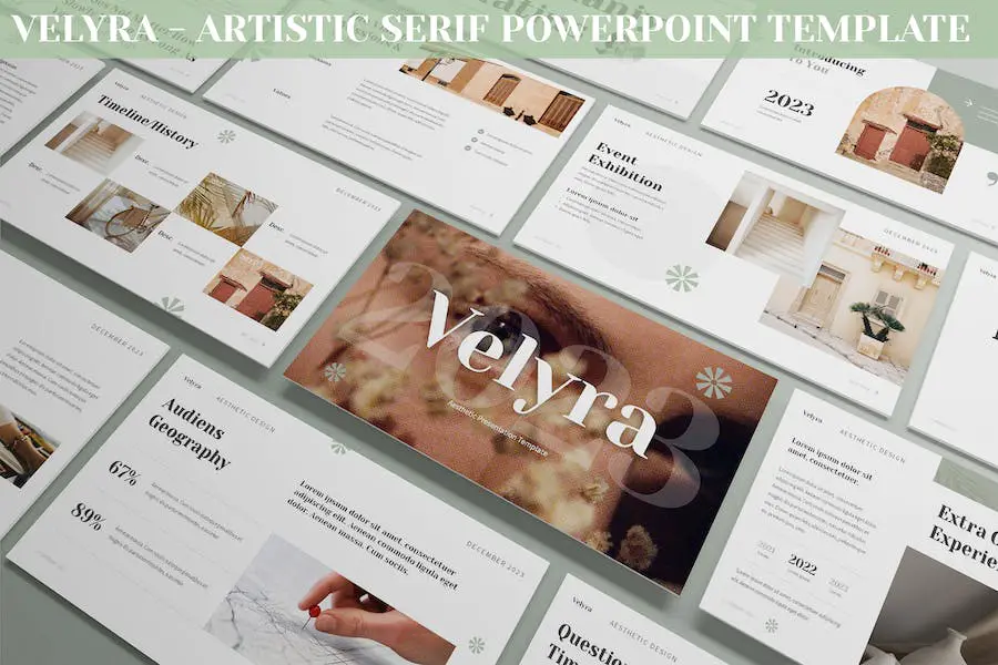 Velyra - Artistic Serif Powerpoint Template - 