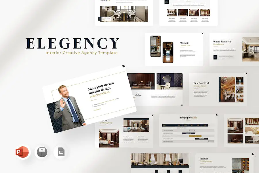 Elegancy Interior PowerPoint Template - 