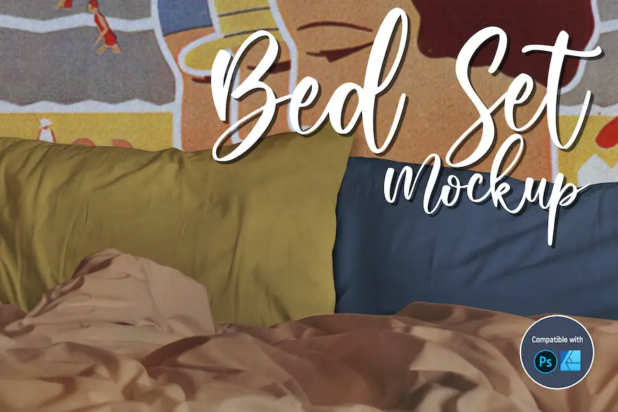 Bed set Mockup - 
