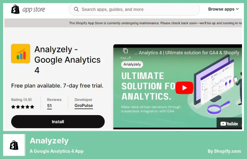 Analyzely - a Google Analytics 4 App