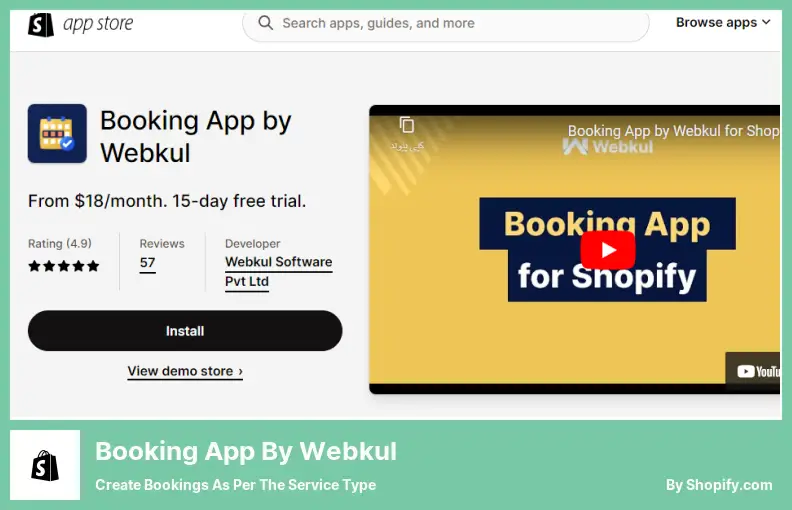 Booking App by Webkul - Create Bookings As Per The Service Type