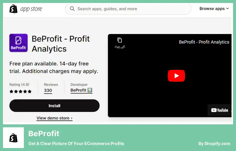 BeProfit - Get a Clear Picture of Your eCommerce Profits