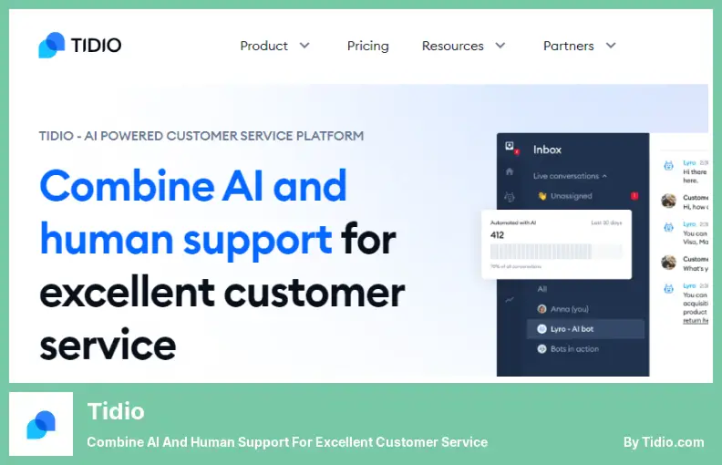 Tidio - Combine AI and Human Support for Excellent Customer Service