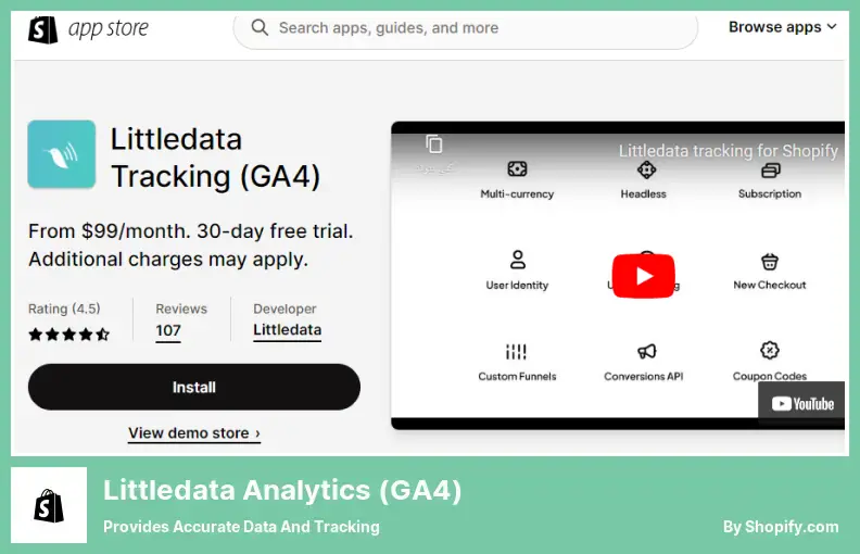 Littledata Analytics (GA4) - Provides Accurate Data and Tracking