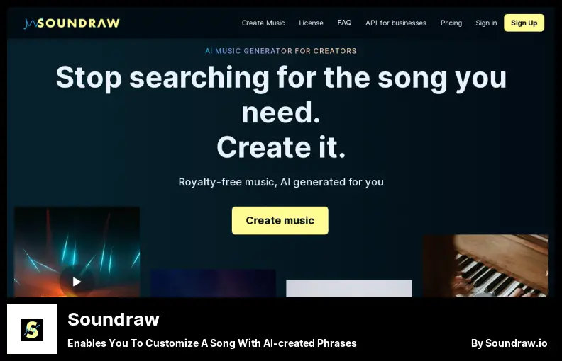Soundraw - Enables You to Customize a Song With AI-created Phrases