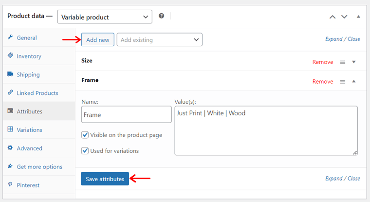 Add a New Attribute to the Product