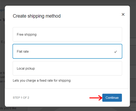 Choose the Shipping Method