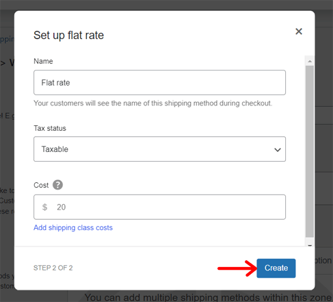 Create Flat Rate for Shipping