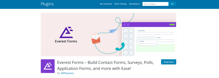 everest forms wordpress contact form plugin