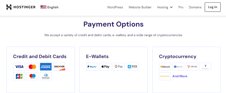 Secured Payment Option Example