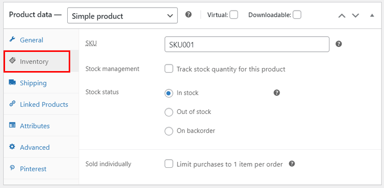 Inventory Options - How to Set Up a WooCommerce Store ?