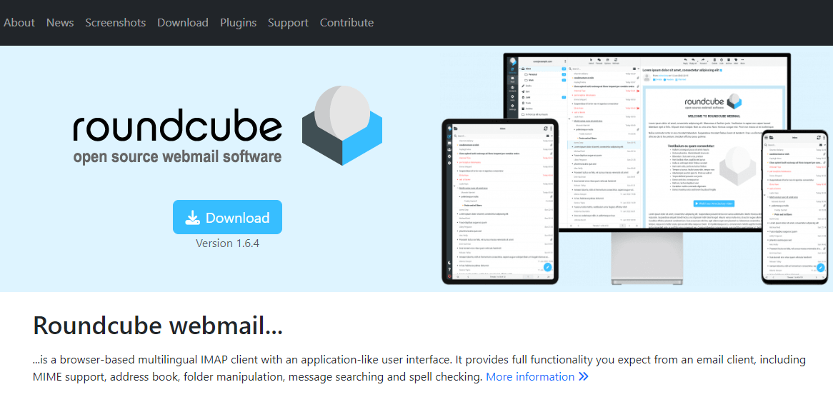 webmail example: Roundcube