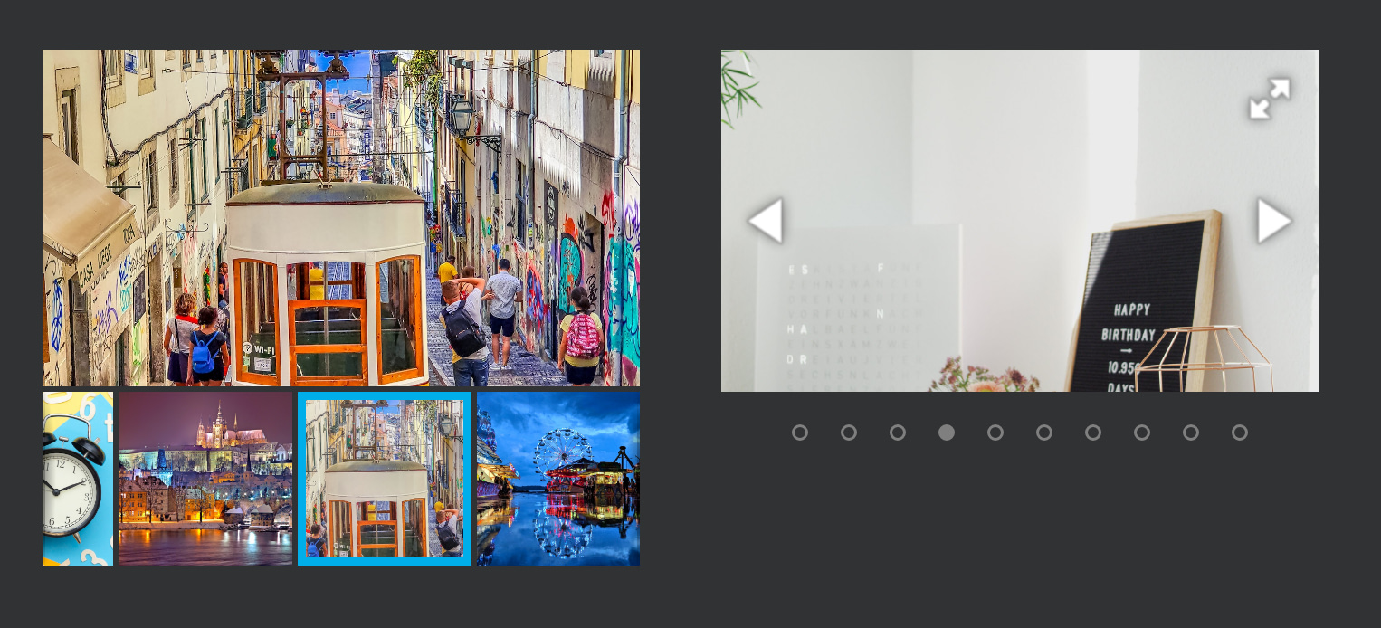 Wordpress Slideshow: A slideshow with resized images.