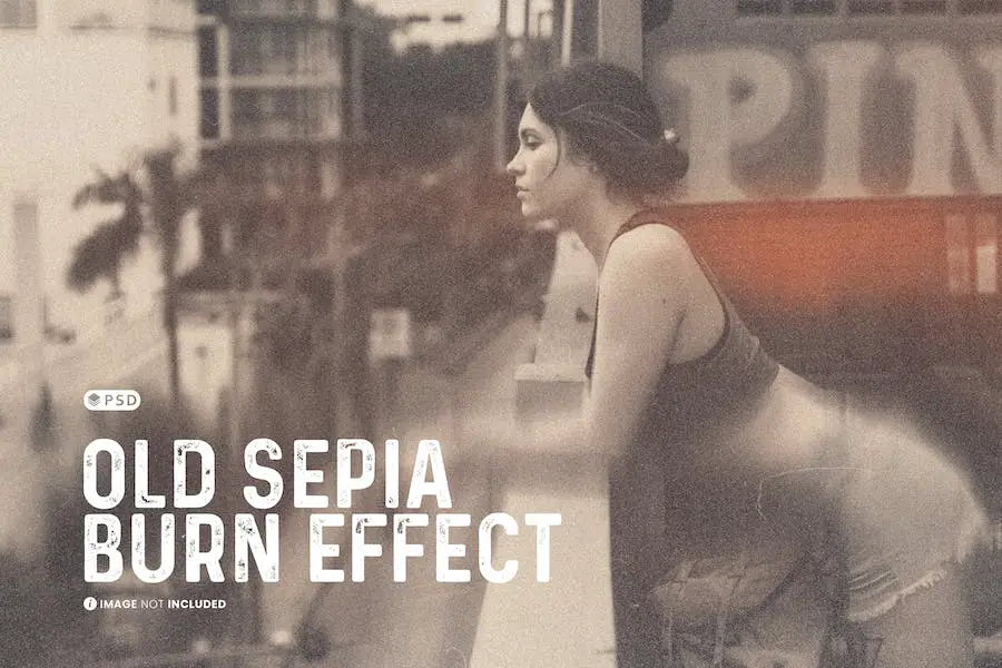Old Sepia Burn Photo Effect - 