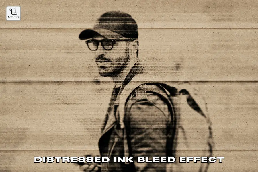 Distressed Ink Bleed Effect - 