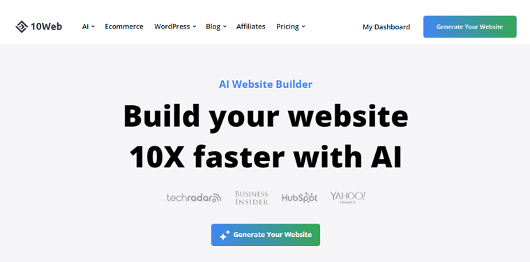 10Web AI website Builder