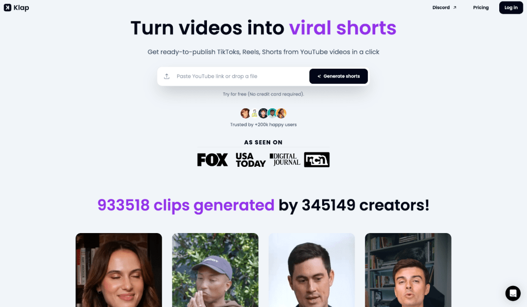 Klap-Turn-videos-into-viral-shorts