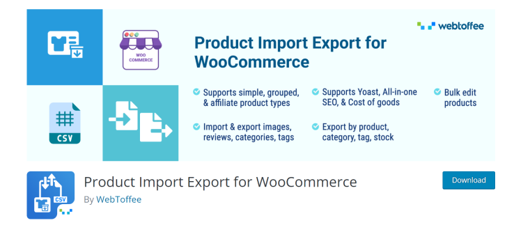 Woocommerce import export plugin