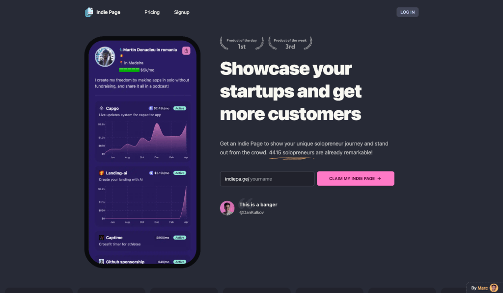 Showcase-All-Your-Startups-on-a-Single-Page-Indie-Page