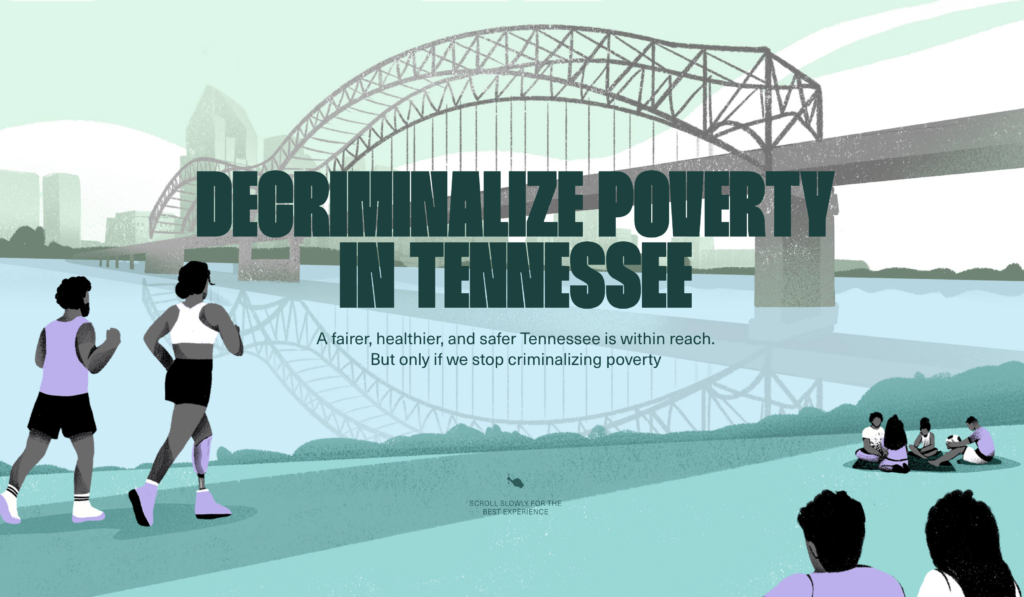 Screenshot from Decriminalize Poverty in Tennessee website