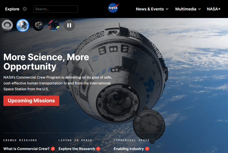 NASA - Science WordPress Website