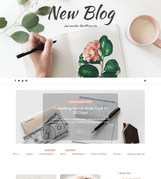 New Blog WordPress Themes for Writers and Authors