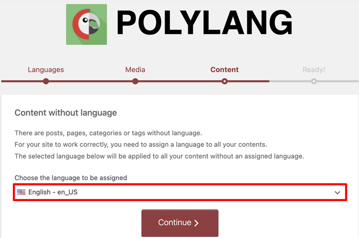Select Default Language on Polylang