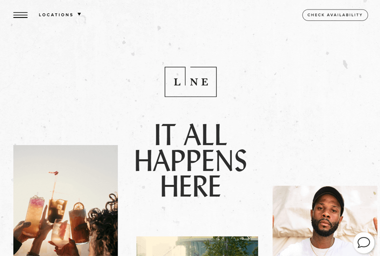 The LINE Hotel - WordPress Site Examples