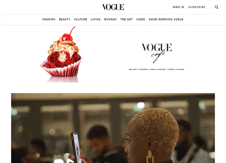 Vogue-WordPress site examples