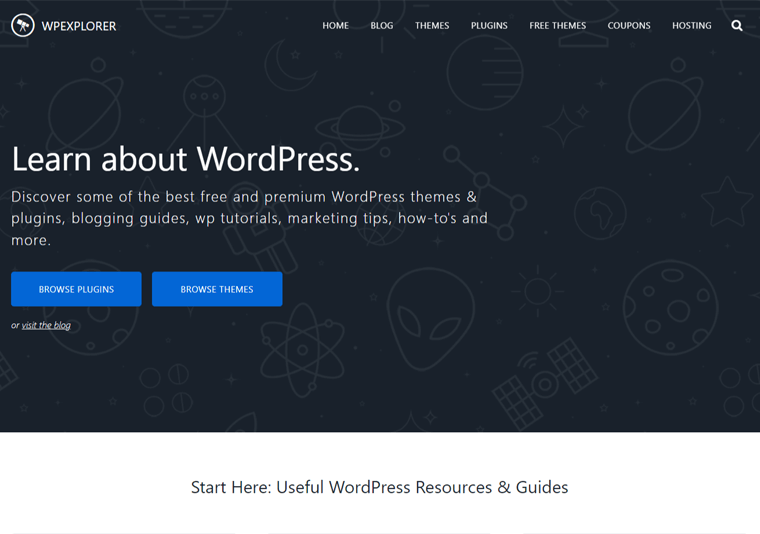 Wpexplore-examples of websites built with WordPress