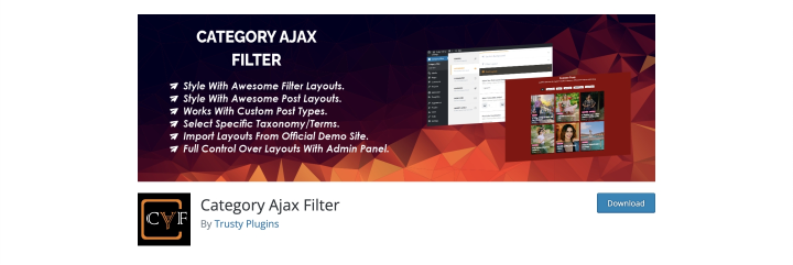 Category AJAX filter plugin homepage