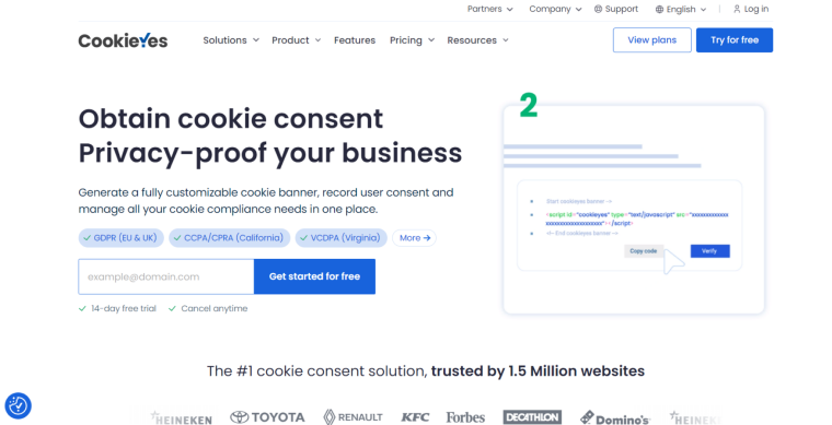 CookieYes plugin homepage
