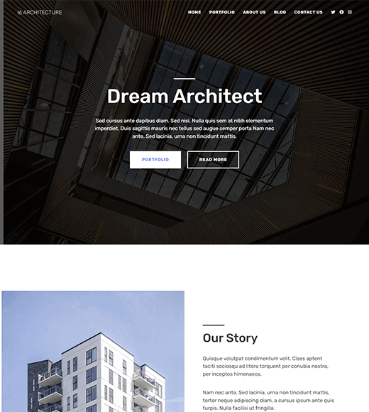 OceanWP Architect - WordPress Themes for Artists