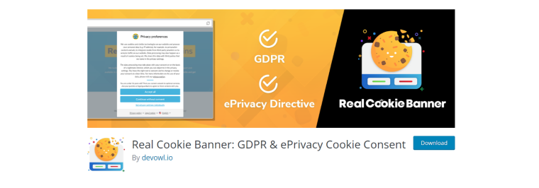 Real Cookie Banner plugin page on WordPress.org