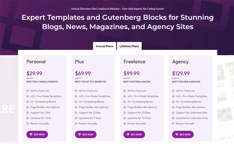 Blockspare Pricing Page 