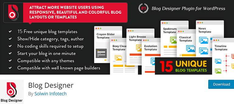 Blog Designer - Timeline Plugin WordPress