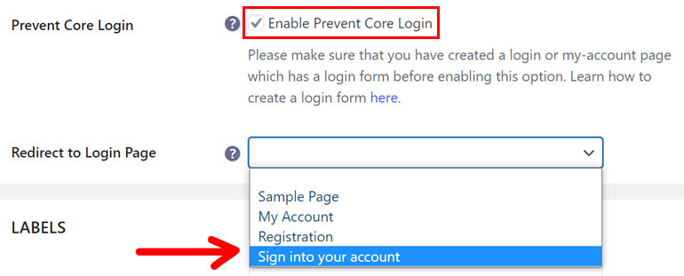 Prevent Core Login - to disable default WordPress Admin Login URL 