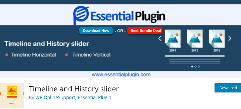 Timeline and History Slider - Timeline Plugin WordPress