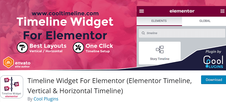 Timeline Widget for Elementor - WordPress Timeline Plugins