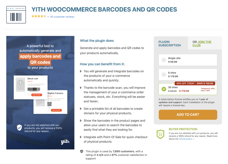YITH WooCommerce Barcodes & QR Codes